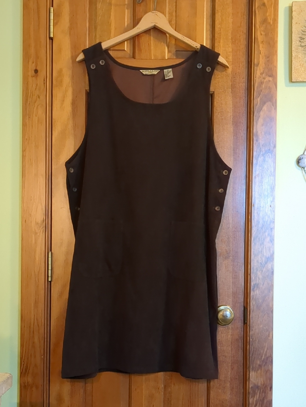 Jenna Lane Of NY Faux Suede Jumper Shifi Dress